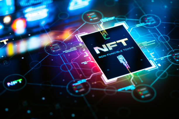 NFT (Non-Fungible Token) Futuristic Background